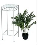 DanDiBo Blumenhocker, Wei&szlig;, Metall, 28x70x28 cm, Wohnzimmer, Wohnzimmertische,