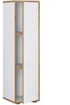P & B Aktenschrank, Wei&szlig;, Honigeiche, Holzwerkstoff, 2 F&auml;cher, 30x110x33 cm,