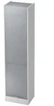 b&uuml;m&ouml; Rollladenschrank, Wei&szlig;, Silber, Holzwerkstoff, Nachbildung, 4 F&auml;cher,