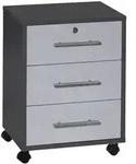 Mid.you Rollcontainer Office Edition, Anthrazit, Grau, Holzwerkstoff, 3...