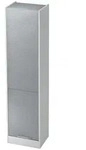 b&uuml;m&ouml; Rollladenschrank, Wei&szlig;, Silber, Holzwerkstoff, Nachbildung, 4 F&auml;cher,
