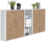 Mid.you Aktenschrank Office Edition - SW Set 8, Wei&szlig;, Eiche, Holzwerkstoff, 6