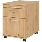 b&uuml;m&ouml; Rollcontainer, Wildeiche, Holzwerkstoff, Nachbildung,Eiche, 3 Schubladen,