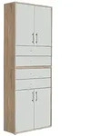 Mid.you Aktenschrank, Wei&szlig;, Eiche, Holzwerkstoff, 2 F&auml;cher, 4 Schublade(n)