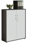 Mid.you Aktenschrank Office Edition, Anthrazit, Wei&szlig;, Holzwerkstoff, 2 F&auml;cher,