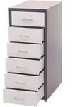 MCW Rollcontainer, Anthrazit, Wei&szlig;, Metall, 28x69x41 cm, Arbeitszimmer,...