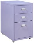 [en.casa] Rollcontainer, Lila, Metall, 3 Schubladen, 28x48x41 cm, Arbeitszimmer,