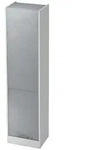 b&uuml;m&ouml; Rollladenschrank, Wei&szlig;, Silber, Holzwerkstoff, Nachbildung, 4 F&auml;cher,