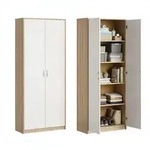 Home Collective Mehrzweckschrank, Sonoma Eiche, Wei&szlig;, Holzwerkstoff, 5 F&auml;cher,
