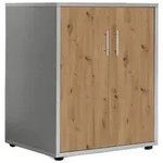 Mid.you Aktenschrank Office Edition, Grau, Eiche Artisan, Holzwerkstoff, 2...