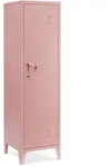 [en.casa] Einzelspind, Pink, Metall, 2 F&auml;cher, 38x137x38 cm, Garderobe,