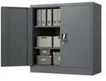 Muralo Aktenschrank, Anthrazit, Metall, 2 F&auml;cher, 90x90x40 cm, Waschk&uuml;che,