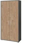 Mid.you Aktenschrank Office Edition, Anthrazit, Eiche, Holzwerkstoff, 4 F&auml;cher,