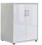 Mid.you Aktenschrank, Wei&szlig;, Wei&szlig; Hochglanz, Holzwerkstoff, 2 F&auml;cher,...