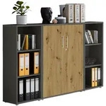 Mid.you Aktenschrank Office Edition, Anthrazit, Eiche Artisan, Holzwerkstoff, 6