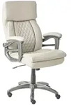 Beliani Chefsessel, Beige, Silber, Kunststoff, 66x113x66 cm, Arbeitszimmer,