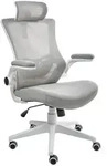 Beliani B&uuml;rostuhl, Hellgrau, Textil, 52x96x56 cm, Arbeitszimmer, B&uuml;rost&uuml;hle,