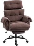 Homcom B&uuml;rostuhl,, Braun, Textil, 1-Sitzer, F&uuml;llung: Schaumstoff, 77x116x80...