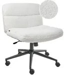 Beliani Schreibtischstuhl, Wei&szlig;, Textil, 64x80x68 cm, Arbeitszimmer,...