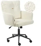 Beliani Schreibtischstuhl, Wei&szlig;, Schwarz, Textil, 61x90x71 cm, Arbeitszimmer,