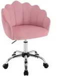 Woltu Drehstuhl, Rosa, Textil, Drehkreuz, 55x72x50 cm, Arbeitszimmer, B&uuml;rost&uuml;hle,