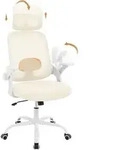 Woltu Drehstuhl, Beige, Kunststoff, Drehkreuz, 63.5x109.5x50 cm, Arbeitszimmer,