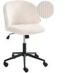 Beliani B&uuml;rostuhl, Wei&szlig;, Textil, 55x76x55 cm, Arbeitszimmer, B&uuml;rost&uuml;hle,