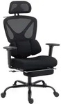 Homcom B&uuml;rostuhl, Schwarz, Kunststoff, 73x128x75 cm, Arbeitszimmer, B&uuml;rost&uuml;hle,