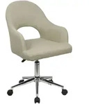 Svita Schreibtischstuhl, Beige, Kunststoff, 1-Sitzer, 53x84x56 cm, Arbeitszimmer,