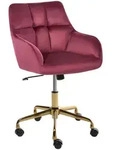 Beliani Schreibtischstuhl, Dunkelrot, Textil, 58x87x61 cm, Arbeitszimmer,