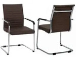 MCW Besucherstuhl, Dunkelbraun, Kunststoff, 56x87x59 cm, Arbeitszimmer,