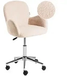 Beliani Schreibtischstuhl, Beige, Textil, 60x79x60 cm, Arbeitszimmer,...