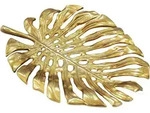 Livetastic Dekoschale, Gold, Metall, Blatt, 29x4x36 cm, handgemacht, Dekoration,