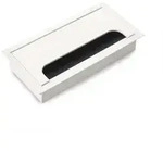 Emuca Kabeldurchf&uuml;hrungst&uuml;llen, Wei&szlig;, Metall, 8x2.8x15.9 cm, Arbeitszimmer,
