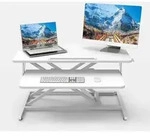 Steh-Sitz, Wei&szlig;, Kunststoff, 40x52x80 cm, Arbeitszimmer, Schreibtische, B&uuml;rotische
