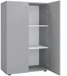 Mid.you Schuhschrank Lona, Grau, Kunststoff, 2 F&auml;cher, 70x110x39 cm, stehend,