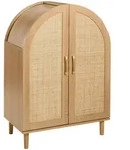 Beliani Schuhschrank, Hellbraun, Braun, Holzwerkstoff, Kiefer, 70x100x38 cm,
