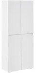 Beliani Schuhschrank, Wei&szlig;, Holzwerkstoff, 77x180x36 cm, Garderobe,