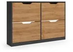 Vicco Schuhkipper, Anthrazit, Eiche, Holzwerkstoff, Rechteckig, 116x77x22 cm,