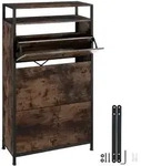 tectake Schuhschrank, Rost, Holzwerkstoff, Rechteckig, 32x130x61 cm, Garderobe,