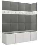 Mirjan24 Garderoben-Set, Wei&szlig;, Grau, Kunststoff, 168x186x46 cm, Garderobe,