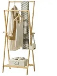 [en.casa] Garderobenst&auml;nder, Natur, Holz, Bambus, 60x150x42 cm, Garderobe,