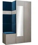 Mirjan24 Garderoben-Set, Kaschmir, Blau, Kunststoff, 116x186x46 cm, Garderobe,