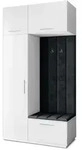 Masseno Garderobenschrank, Wei&szlig;, Schwarz, Holzwerkstoff, 5 F&auml;cher, 120x240x60...