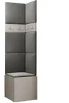 Mirjan24 Garderoben-Set, Kaschmir, Grau, Kunststoff, 42x186x46 cm, Garderobe,