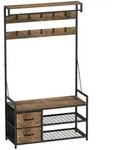 Homcom Garderobenst&auml;nder, Braun, Holzwerkstoff, 100x180x40 cm, Garderobe,
