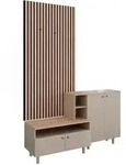 Vicco Garderobenset, Greige, Eiche, Holzwerkstoff, Rechteckig, 140x80x40 cm,