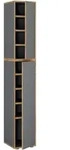 Mid.you Schuhschrank, Anthrazit, Honigeiche, Holzwerkstoff, 7 F&auml;cher, 30x183x33 cm,