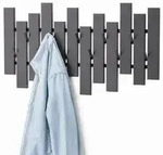 DanDiBo Wandgaderobe, Schwarz, Metall, 72x40x6 cm, Garderobe, Garderobenleisten...