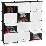 Relaxdays Schuhschrank, Mehrfarbig, Kunststoff, Metall, 125x125x32 cm,...